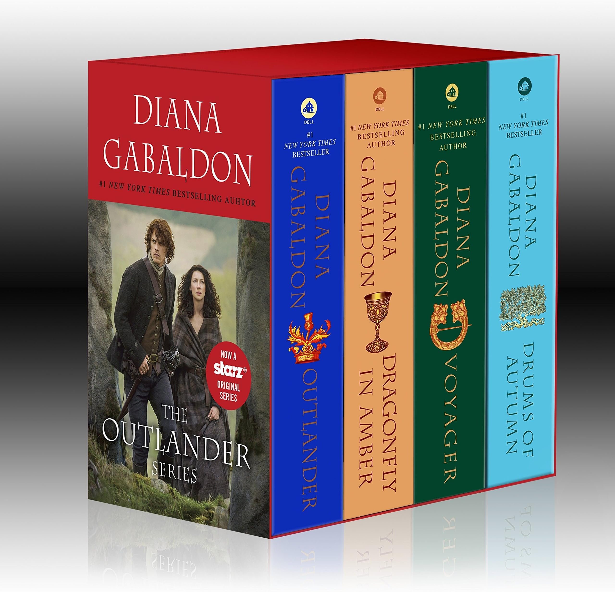 Outlander 4-Copy Boxed Set: Outlander, Dragonfly in Amber, Voyager, Drums of Autumn Cover